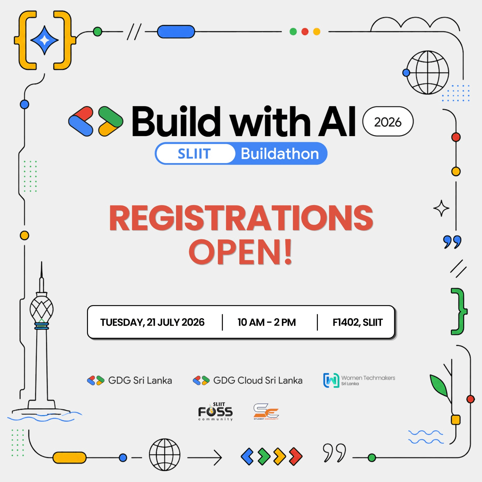 Build with AI 2026 – SLIIT Buildathon banner